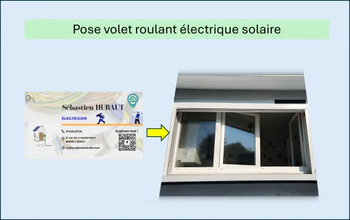 Changement de volet en mettant un volet roulant électrique solaire sur Corbie, Amiens, SEB'ELEC