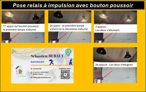 Installation d'un relais à impulsion pour la lumière à Amiens, Amiens, SEB'ELEC