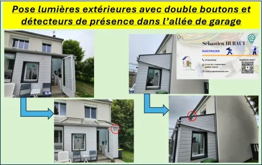 Pose de luminaires extérieures avec détection de présence à Corbie, Amiens, SEB'ELEC