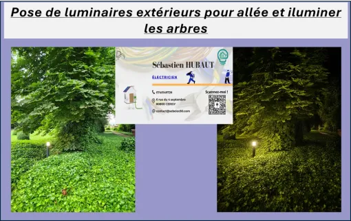 Installation de luminaires extérieurs à Albert, Amiens, SEB'ELEC