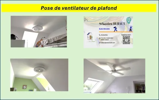 Installation de ventilateurs de plafond à Amiens, Amiens, SEB'ELEC