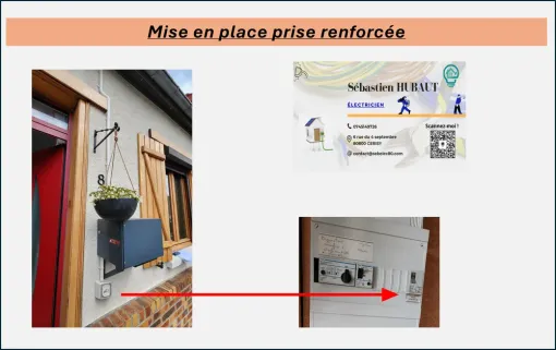 Installation de prise renforcée sur le secteur de billards boutonnaires, Amiens, SEB'ELEC