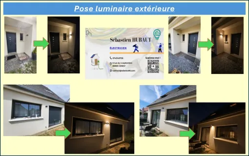 Pose de luminaires extérieurs sur le secteur de Corbie, Amiens, SEB'ELEC